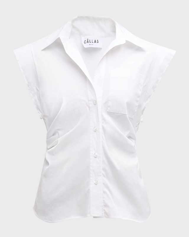 Brando Ruched Button-Front Shirt